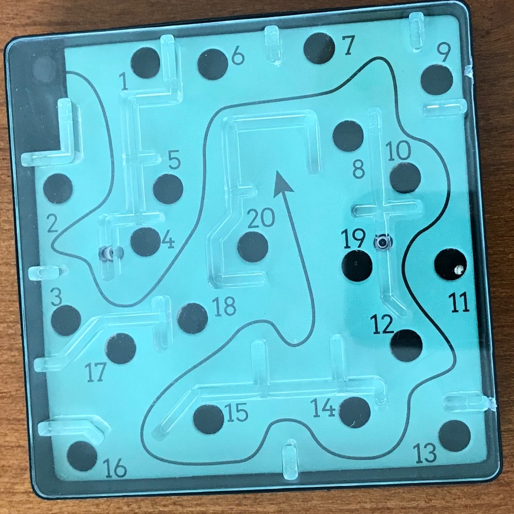 Greenbrier International Marble Maze Number Game Fidget Hand Sized Puzzle